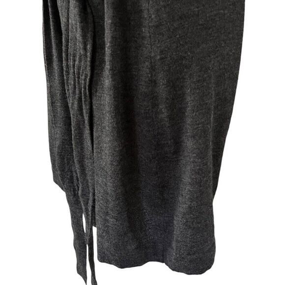 Ann Taylor Loft Womens Gray Wool Blend Pleated Blouson Sweater Dress Knit sz M - Picture 12 of 16